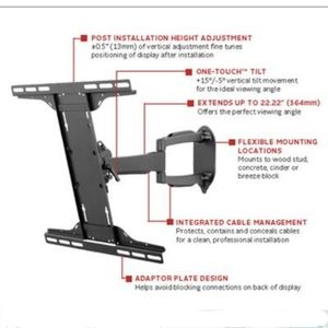 PEERLESS Universal Articulating Wall Mount for 32-50" Screens SMARTMOUNT   ☆